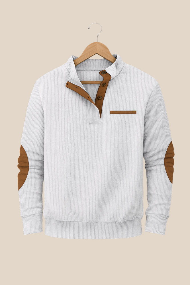 Bellonaro - Stilig herre-tröja med kvartknappar