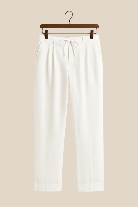 Andreas™ | Enfärgade linbyxor