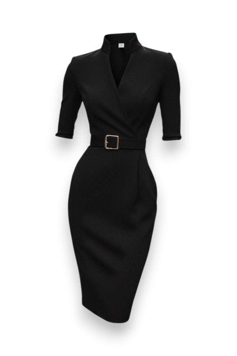 Mandarin Luxe – Maxi klänning med midjeband